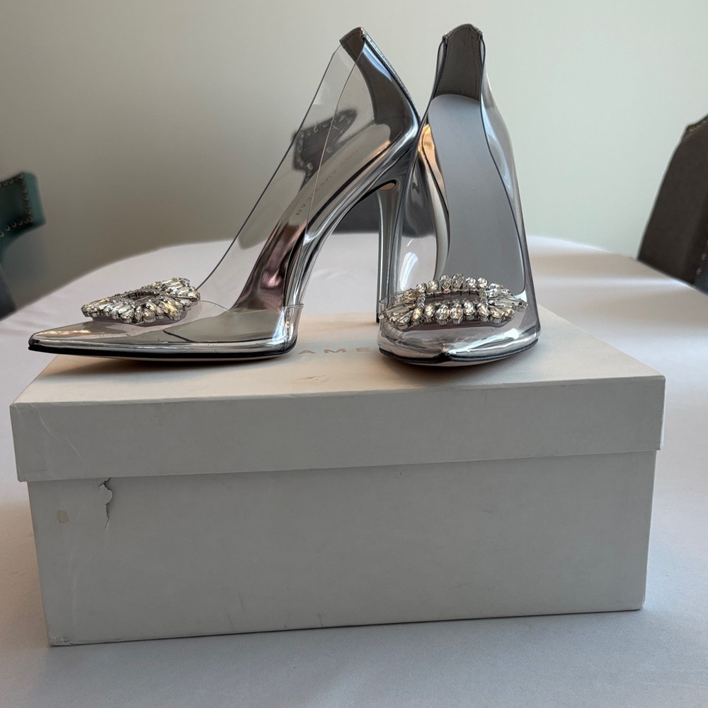Elegant Silver Women's Heels